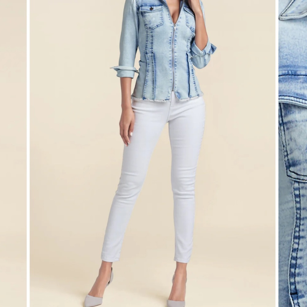 Venus Jeans Jacket - Jeans Shirt, Size 10 - Picture 6 of 7